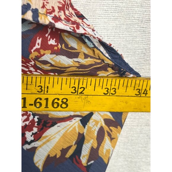 2X Floral Navy Blue Floral Sheer Open Front Kimono Cardigan Plus Size - Picture 7 of 10